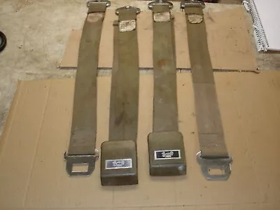 1965 Chevelle GTO 442 GS Lemans Robbins Front Seat Belt Set Brown/Tan GM OEM • $85