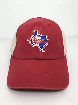 Texas Rangers MLB Vintage Strapback Mesh Trucker Hat American Needle State Logo • $14.95