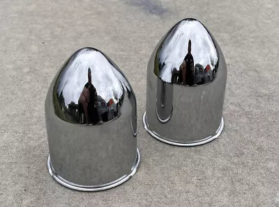 $30 • Buy Chrome Bullet Hubcap Center Accessory Hot Rod Rat Rod Custom 3” PAIR