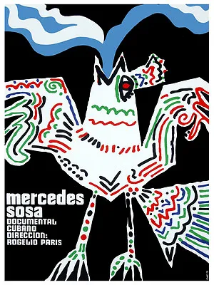 Mercedes Sosa Cuban Vintage Documentary POSTER.Room Design.Art Decor.3533 • $57