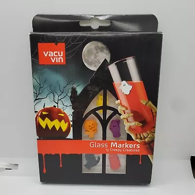 $12 • Buy Glass Markers Halloween 13 Creepy Creatures Wine Beer Soda 