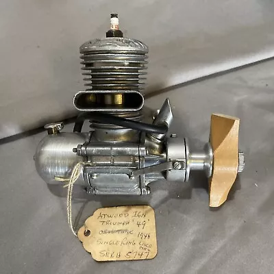 Vintage 1948 Atwood Triumph .49 Gas Spark Ignition Model Airplane Engine • $149.89