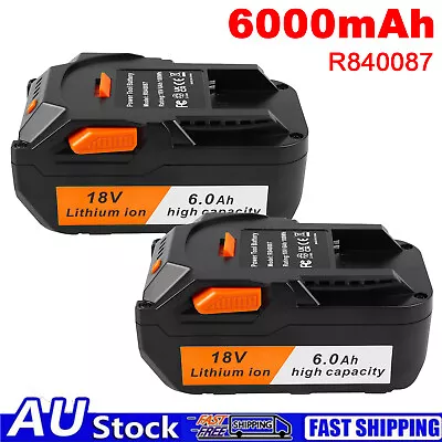 6.0Ah For Ridgid AEG 18V Li-Ion Battery R840087 R840086 R840085 L1830R L1850R • $42.99