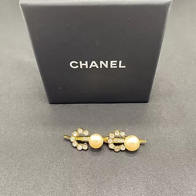 Chanel Vintage Faux Pearl And Rhinestone Brooch • $375