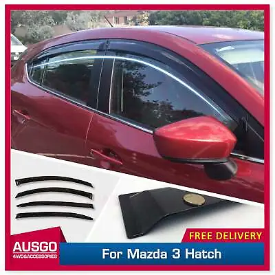 AUSGO Injection Weather Shields For Mazda 3 BM BN Hatch 2013-2019 Weathershields • $65.31