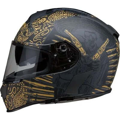 Z1R Warrant Full Face Motorcycle Helmet DOT & ECE - Sombrero Black/Gold XL • $90