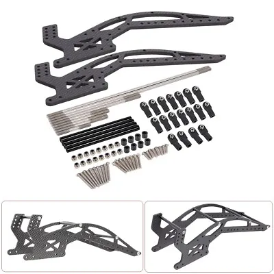 Carbon Fiber MOA Chassis Kit W/ Links For 1/10 RC Crawler Comp Builds Rigs Capra • $49.57