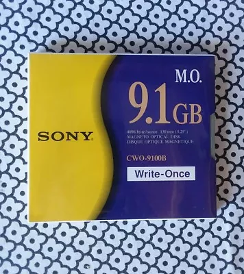 SONY CWO-9100B Write-Once Magneto Optical Disk M.O. 9.1 GB SEALED Brand New • $19.99