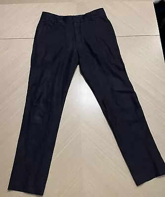 Vince Men’s Dress Pants Size 28” W X 29” L Wool Linen Blend Navy Blue Slim Fit • $20
