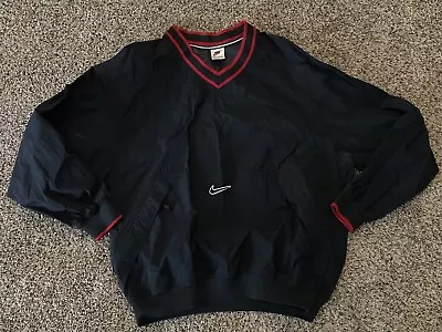 90’s Nike Windbreaker Retro Crewneck Black Size Medium Golf Pull Over • $44.99