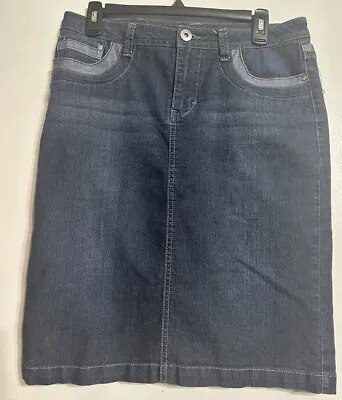 BACCINI Blue Denim Jean Skirt Women Size 6 • $22.98