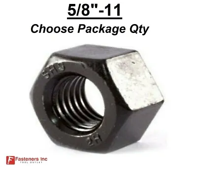 5/8-11 A563 Plain Steel Structural Heavy Hex Nuts Grade A 5/8 -11 • $5.99