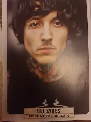 OLI SYKES BRING ME THE HORIZON A4 POSTER ROCK SOUND  MAGAZINE UK  Mint  • £8.49