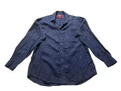 Men’s RM Williams Long Sleeve Regular Fit Shirt Blue Button Up Size L • $42.95