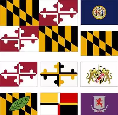 Maryland Flag Crossland Calvert Family Cecil Charles Frederick Talbot Worcester • $12