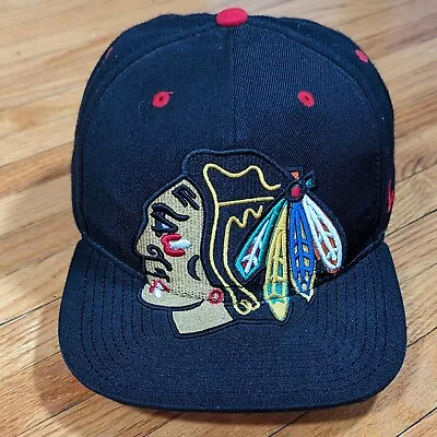 NHL Chicago BLACKHAWKS Zephyr Snapback Hat Cap Black THE Z HAT Adjust Vintage  • $29.99