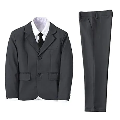 $7.99 • Buy NaineLa Kids Suit For Boys Gray Tuxedo Suit For Wedding Toddler Boys Dress Suit