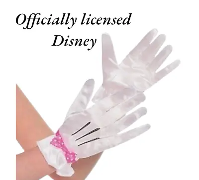 Girls Disney Minnie Mouse Gloves Minnie Mouse Pink Polka-dot Costume Accessory • $14.95