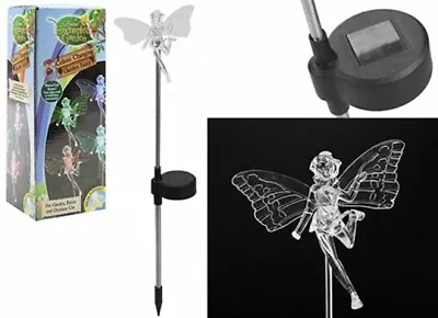 Solar Powered Fairy Garden Ornament Colour Changing New & Boxed 47cm • £7.95