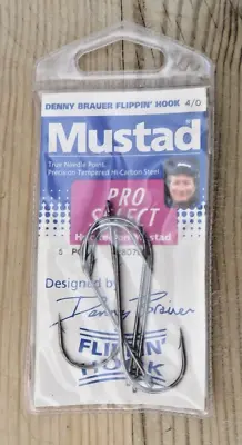 5 Vintage Mustad Denny Brauer 4/0 Flippin' Hooks • $2.97