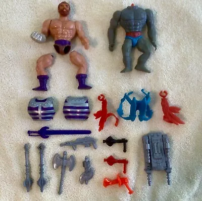 Mattel Vintage MOTU He-Man Action Figures LOT Of Figure Parts And Accessories. • $20