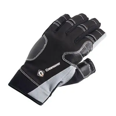 Crewsaver Short Finger Glove Black Yachting Dinghy Kayak SUP Paddleboard Sailing • £19.95