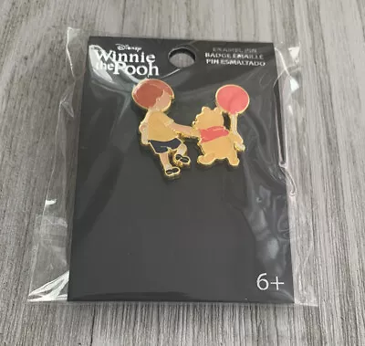 Disney Winnie The Pooh Christopher Robin & Pooh Bear Walking Holding Hands Pin • £17.36