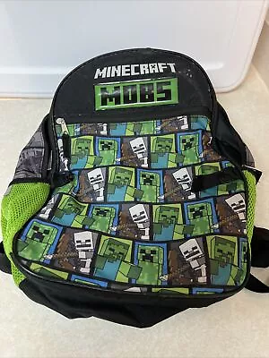 Mojang Minecraft Mobs 16  Backpack With Pockets Creeper Themed • $7.99