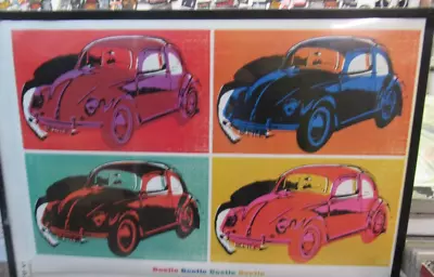 VW BEETLE POSTER NEW  VINTAGE COLLECTIBLE 1995 Collectible Classic Car • $15.99