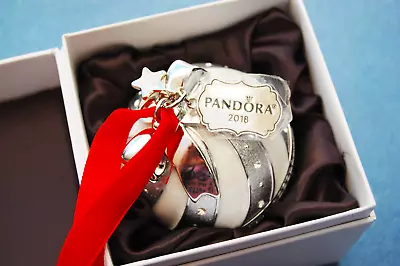 $68.50 • Buy Genuine Pandora Christmas Ornament - White Bauble - Rockettes - 2018 - Charm Box