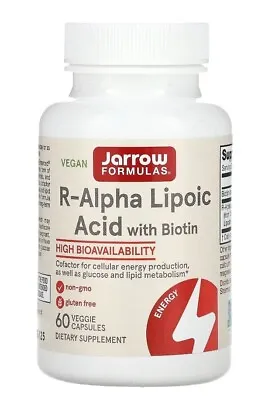 2 Bottles Jarrow Formulas R-Alpha Lipoic Acid With Biotin 120 Total Caps Vegan • $29