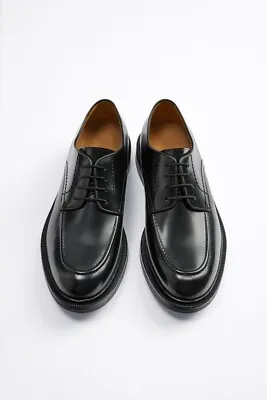 $35 • Buy NWT Zara Men Size 11 Mens Black Leather Creeper Shoes Size 44 Retail: $129.00