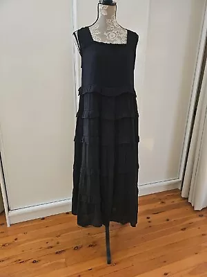 Virtuelle Size 12 Black Maxi Excellent Condition Easy Care Comfortable Dress   • $20