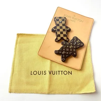 LOUIS VUITTON Brooch Bear Color Brown Height 6.5cm Width 4.8cm Used Beautiful • $498