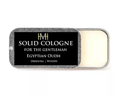 Solid Cologne For Men Egyptian Oudh Scent After Shave Aftershave Balm 18ml Tin • £12.49