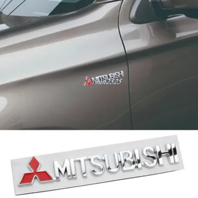 For Mitsubishi LANCER Chrome Trunk Nameplate Badge Rear Trunk Emblem Car Sticker • $9.94