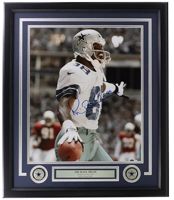 Michael Irvin Signed Framed 16x20 Dallas Cowboys Photo BAS • $249.99