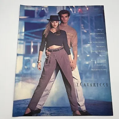$8.25 • Buy Z. Cavaricci Fashion Clothing 1990 Vintage Print Ad 9.75 X12  Retro Fashion