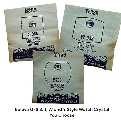 Bulova Watch Crystal X 1 G-S S T W X And Y Rectangular & Squar Shapes VTG • $10.99