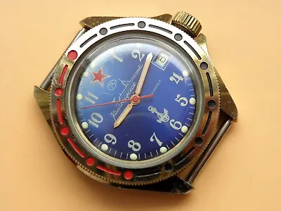 VOSTOK MILITARY WATCH KOMANDIRSKIE U-BOAT SOVIET RUSSIAN 80`s Wdata • $60