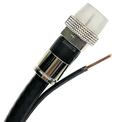 Rg6 Outdoor Direct Burial Coaxial Cable With Messenger & Installed F-connectors • $55