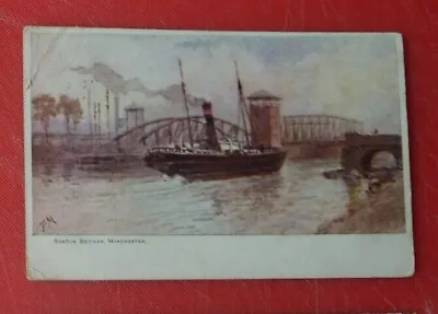 Postcard Barton Bridges Manchester Ship Canal 1905 Steam Ship  • £2.99