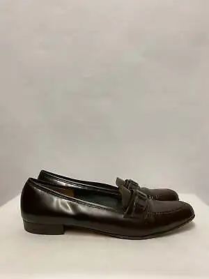 Salvatore Ferragamo Brown Leather Slip On Shoes 5 • £30