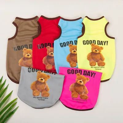 £2.39 • Buy Small Dog T-Shirt Vest Pet Puppy Cat Summer Clothes Coat Top Outfit Costume UK
