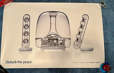 RARE VINTAGE Harmon / Kardon - Apple  Disturb The Peace  Soundsticks Poster • $39