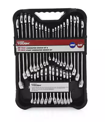 Hyper Tough 32-Piece Combination Wrench Set Metric & SAE • $21.35