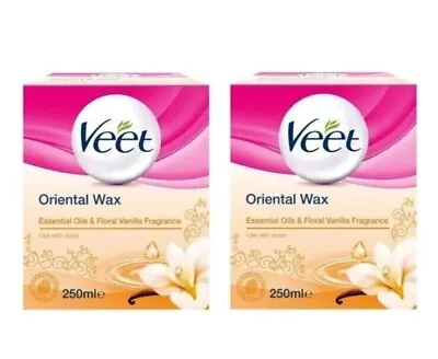 2x VEET WARM MICROWAVABLE WAX FOR FACE AND BODY FOR NORMAL SKIN 250ML • £14.29
