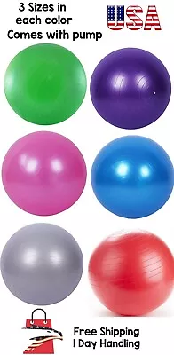 $18.95 • Buy New Exercise Workout Fitness Yoga Sculpting Balance Ball Pump Included FREE S&H