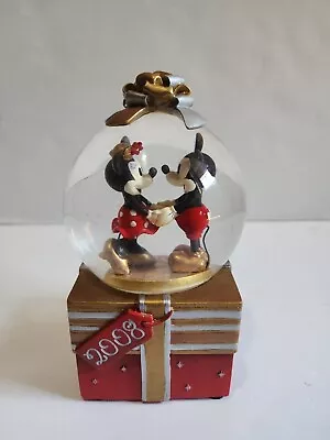 Disney Store Mickey And Minnie Mouse Snowglobe Christmas 2008 Holiday Exclusive • $23.99