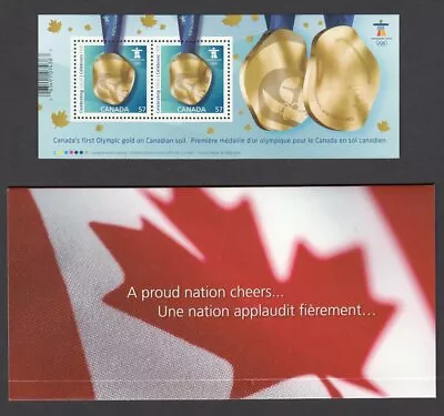 GOLD Medals = Vancouver OLYMPIC =Souvenir Sheet In FOLDER= Canada 2010 MNH #2371 • $4.31